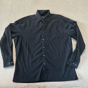 Boss Black Dress Shirt Classic Formal‎ Style